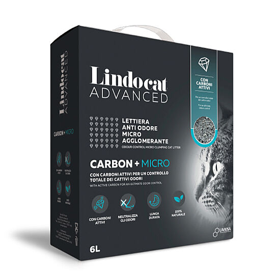 Lindocat Advanced Carbon+ Aktif Karbonlu Ekstra Topaklanan İnce Taneli Kedi Kumu 6 Lt - 1