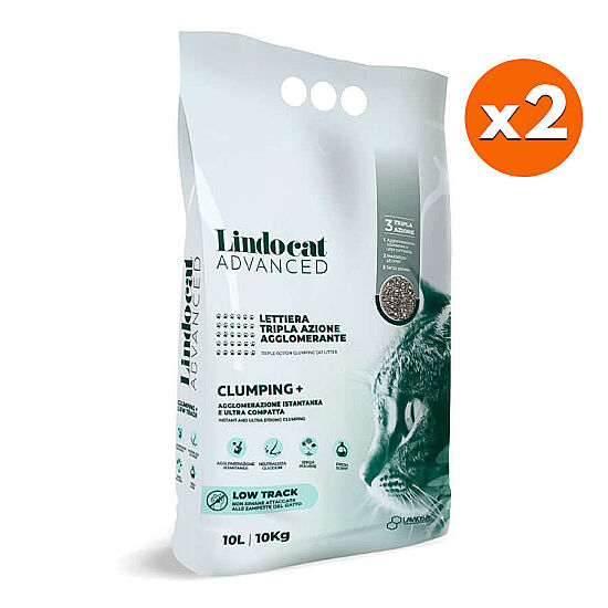 Lindocat Advanced Pati İzi Bırakmayan Ekstra Topaklanan Özel Karışım Kedi Kumu 10 Lt x 2 Adet - 1