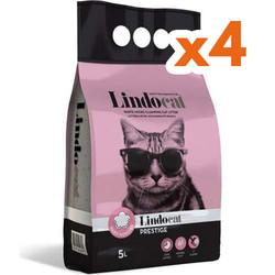 Lindo Cat - LindoCat Hijyenik Topaklaşan Baby Powder İnce Taneli Kedi Kumu 5 Lt - (1 Koli x 4 Adet)