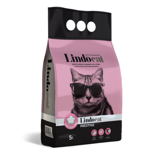 Lindocat Prestige Hijyenik Topaklaşan Baby Powder İnce Taneli Kedi Kumu 5 Lt - 1