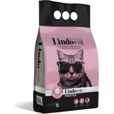 LindoCat Prestige Hijyenik Topaklaşan Baby Powder İnce Taneli Kedi Kumu 5 Lt - 1