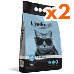 LindoCat Hijyenik Topaklaşan Sabunlu İnce Taneli Kedi Kumu 10 Lt X 2 Adet - Lindo Cat