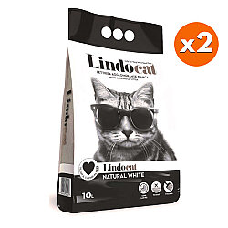 Lindocat Natural Kalın Taneli Kokusuz Topaklanan Kedi Kumu 10 Lt x 2 Adet - Lindo Cat