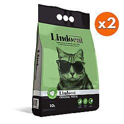 Lindocat Original İnce Taneli Kokusuz Topaklanan Kedi Kumu 10 Lt x 2 Adet - Lindo Cat