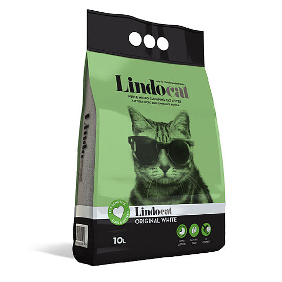Lindocat Original İnce Taneli Kokusuz Topaklanan Kedi Kumu 10 Lt - 1