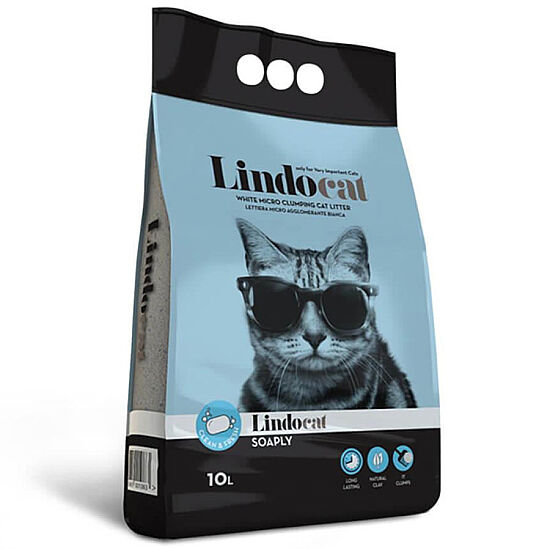 Lindocat Soaply Marsilya Sabunlu İnce Taneli Kedi Kumu 10 Lt x 2 Adet - 2