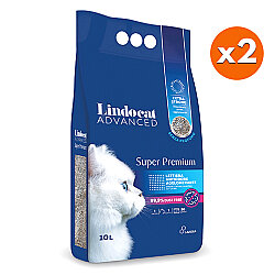 Lindocat Super Premium Extra Güçlü Topaklanan Kokusuz Kedi Kumu 10 Lt x 2 Adet - Lindo Cat