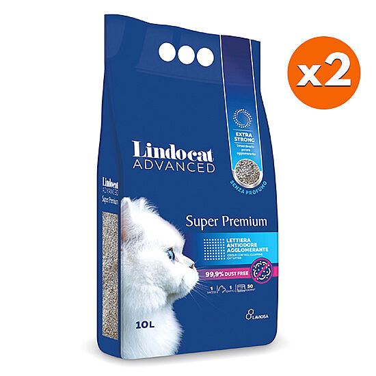 Lindocat Super Premium Extra Güçlü Topaklanan Kokusuz Kedi Kumu 10 Lt x 2 Adet - 1