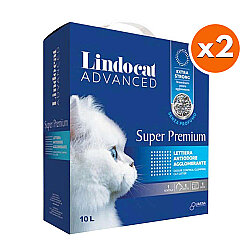 Lindocat Super Premium Extra Güçlü Topaklanan Kokusuz Kedi Kumu (KUTU) 10 Lt x 2 Adet - Lindo Cat