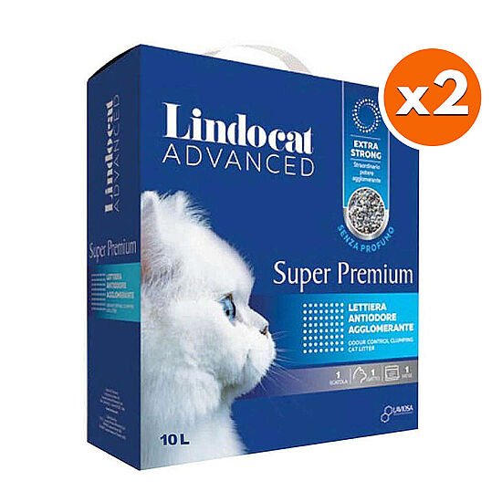 Lindocat Super Premium Extra Güçlü Topaklanan Kokusuz Kedi Kumu (KUTU) 10 Lt x 2 Adet - 1