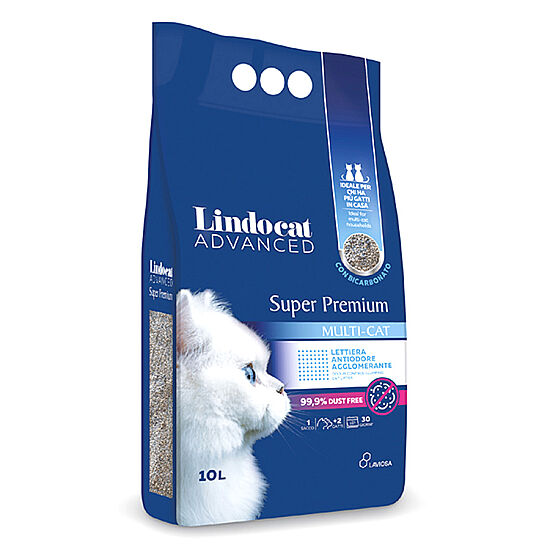 Lindocat Super Premium Multicat Extra Güçlü Topaklanan Kedi Kumu 10 Lt - 1