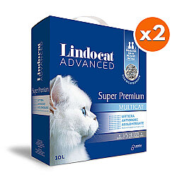 Lindocat Super Premium Multicat Koku Önleyici ve Extra Güçlü Topaklanan Kedi Kumu (KUTU) 10 Lt x 2 Adet - Lindo Cat
