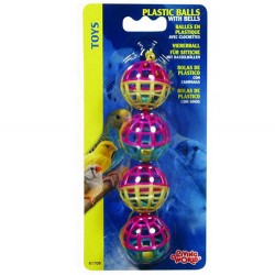 Living World - Living World 81708 Kuşlar İçin Plastik 4’lü Top Oyuncak