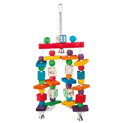 Loofah - Loofah LB029 İpli Ahşap Kuş Oyuncağı 56 cm