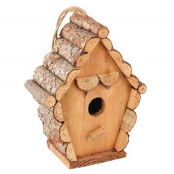 Loofah - Loofah LB252 Doğal Ahşap Kuş Yuvası 16,5 x 30 Cm