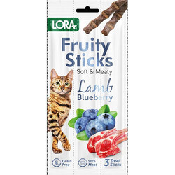 Lora Fruity Sticks Kuzu Etli ve Yaban Mersinli Kedi Ödülü 3x5 Gr - Lora