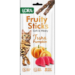 Lora Fruity Sticks Ton Balığı ve Balkabaklı Kedi Ödülü 3x5 Gr - Lora