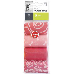 M-Pet 00287 Gül Aromalı Atık Poşet Torbası 4'lü Paket x 15 (60 Poşet) - M-Pets