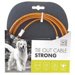 M-Pets 00248 Köpek Çelik Bahçe Bağlama Teli 4,5 Mt - Turuncu - M-Pets