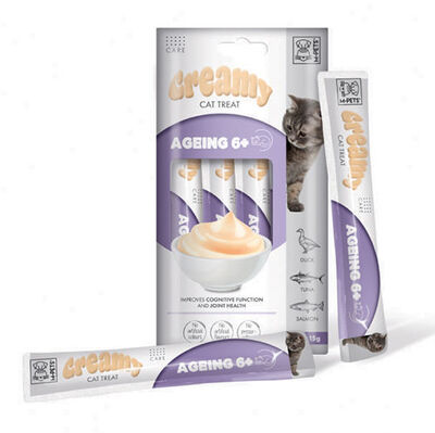 M-Pets Ageing 6+ Eklem Sağlığı Creamy Kedi Ödülü 4x15 Gr