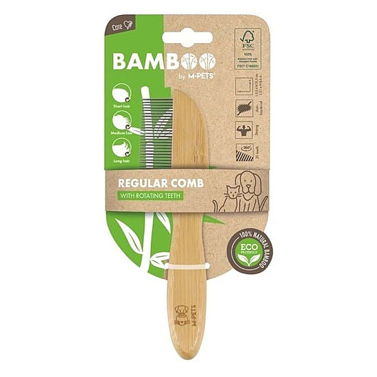 M-Pets Bamboo Yassı Tarak 31 Dişli - 1
