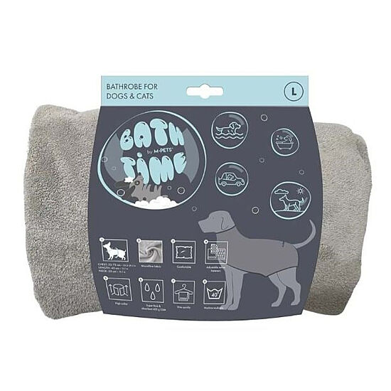 M-Pets Bath Time Köpekler İçin Bornoz - Large - 1