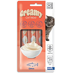 M-Pets Creamy Somon Balıklı Ek Besin ve Kedi Ödülü 4x15 Gr - M-Pets