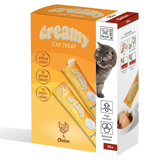 M-Pets Creamy Chicken Tavuk Etli Ek Besin ve Kedi Ödülü 25x15 Gr - 2