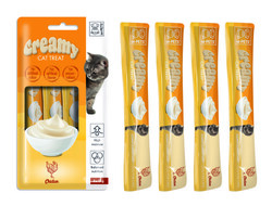 M-Pets Creamy Chicken Tavuk Etli Ek Besin ve Kedi Ödülü 4x15 Gr - Thumbnail