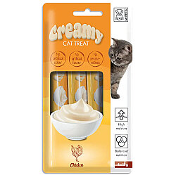 M-Pets Creamy Chicken Tavuk Etli Ek Besin ve Kedi Ödülü 4x15 Gr - M-Pets