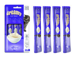 M-Pets Creamy Ton Balıklı Ek Besin ve Kedi Ödülü 4x15 Gr - 2