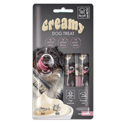 M-Pet - M-Pets Creamy Morina Balığı Sığır Etli Ek Besin ve Köpek Ödülü 4x15 Gr