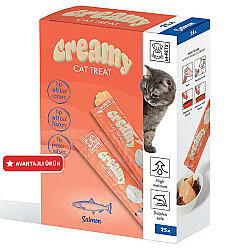 M-Pets Creamy Somon Balıklı Ek Besin ve Kedi Ödülü 25x15 Gr - M-Pets