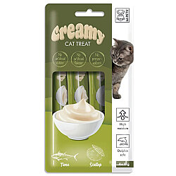 M-Pets Creamy Ton Balığı Deniz Tarağı Ek Besin ve Kedi Ödülü 4x15 Gr - M-Pets