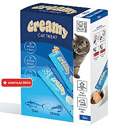 M-Pets Creamy Ton Balığı Karides Ek Besin ve Kedi Ödülü 25x15 Gr - M-Pets