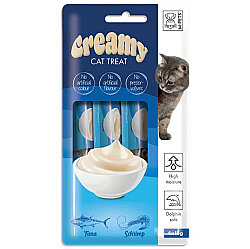 M-Pets Creamy Ton Balığı Karides Ek Besin ve Kedi Ödülü 4x15 Gr - M-Pets