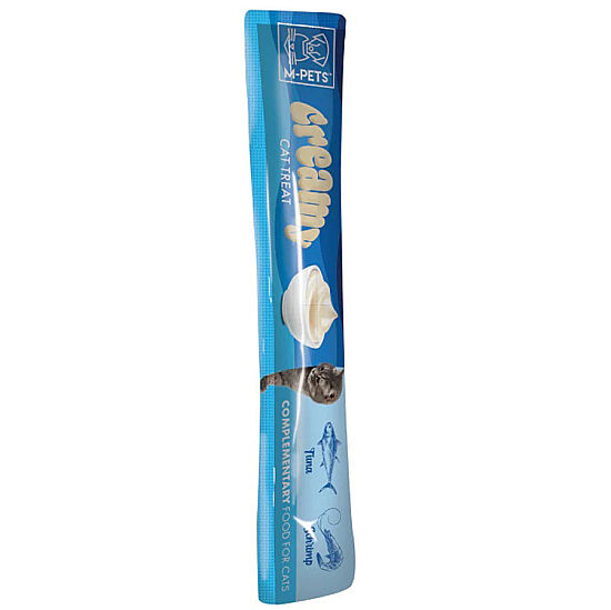 M-Pets Creamy Ton Balığı Karides Ek Besin ve Kedi Ödülü 4x15 Gr - 2