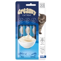 M-Pets Creamy Ton Balığı Karides Ek Besin ve Kedi Ödülü 4x15 Gr - M-Pets