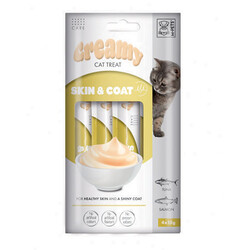 M-Pets Skin Coat Deri ve Tüy Sağlığı Creamy Kedi Ödülü 4x15 Gr - M-Pets