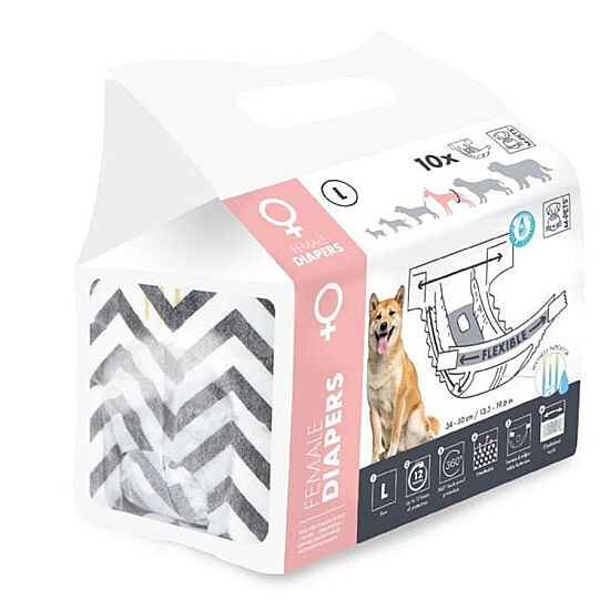 M-Pets Diapers Dişi Köpek Külodu Large 10 lu Paket - 1