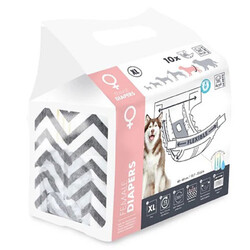 M-Pets Diapers Dişi Köpek Külodu XLarge 10 lu Paket - M-Pets