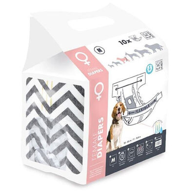 M-Pets Diapers Dişi Köpek Külot Medium 10 lu Paket - 1