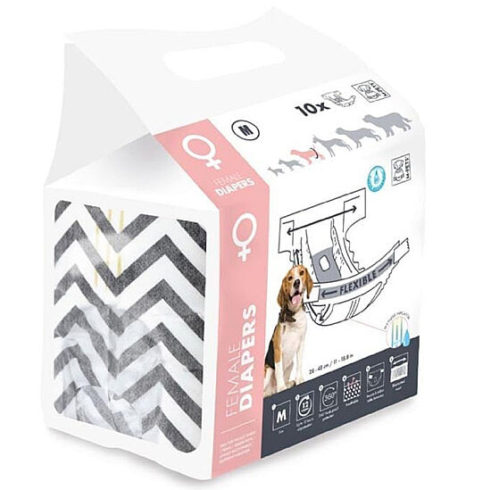 M-Pets Diapers Dişi Köpek Külot Medium 10 lu Paket - 1
