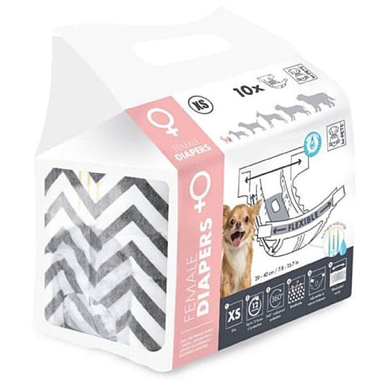 M-Pets Diapers Dişi Köpek Külot XSmall 10 lu Paket - 1