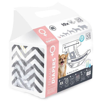 M-Pets Diapers Dişi Köpek Külot XSmall 10 lu Paket - 1