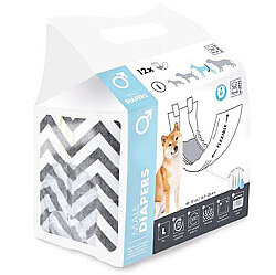M-Pets Diapers Erkek Köpek Külot Large 12 li Paket - M-Pets