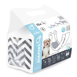 M-Pets Diapers Erkek Köpek Külot Small 12 li Paket - M-Pets