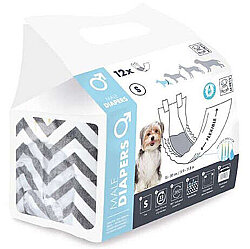 M-Pets Diapers Erkek Köpek Külot Small 12 li Paket - M-Pets