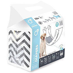 M-Pets Diapers Erkek Köpek Külot XLarge 12 li Paket - M-Pets
