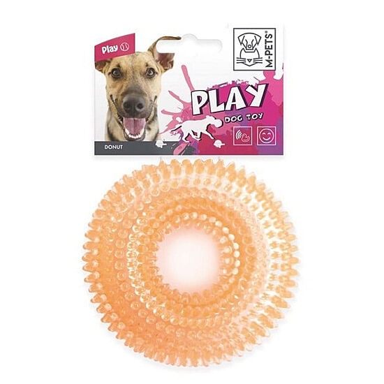 M-Pets Donut Köpek Oyuncağı 9 Cm - Turuncu - 1